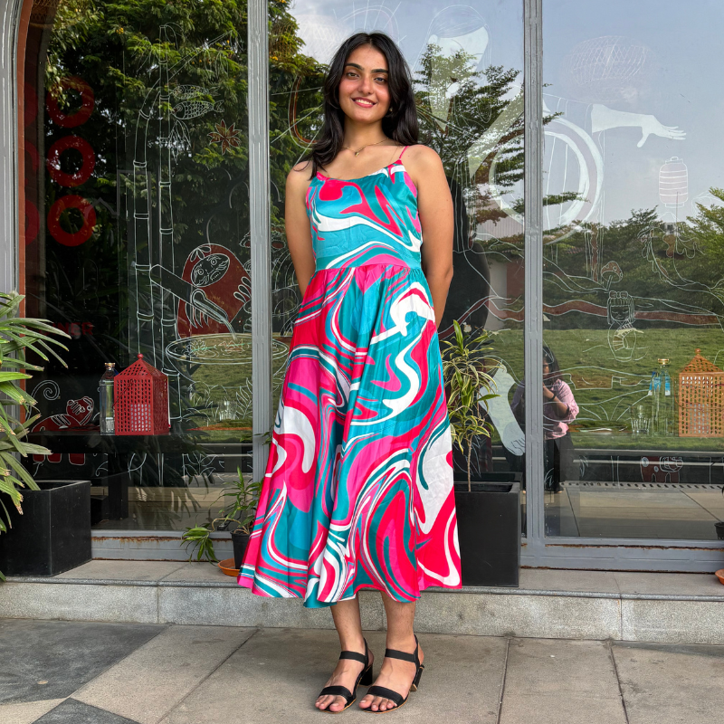 Multi Color Long Dress