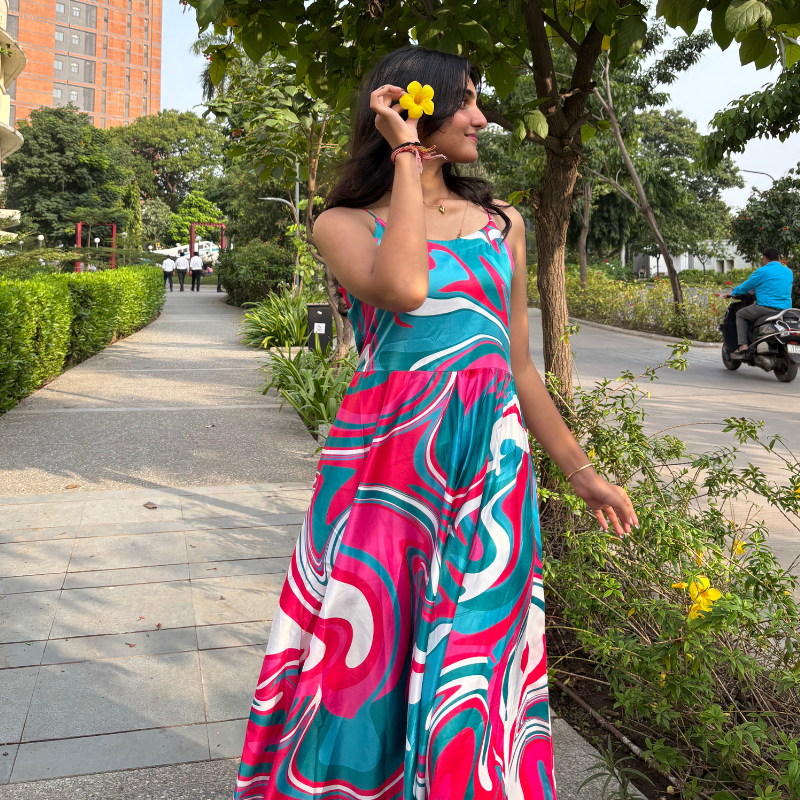 Multi Color Long Dress