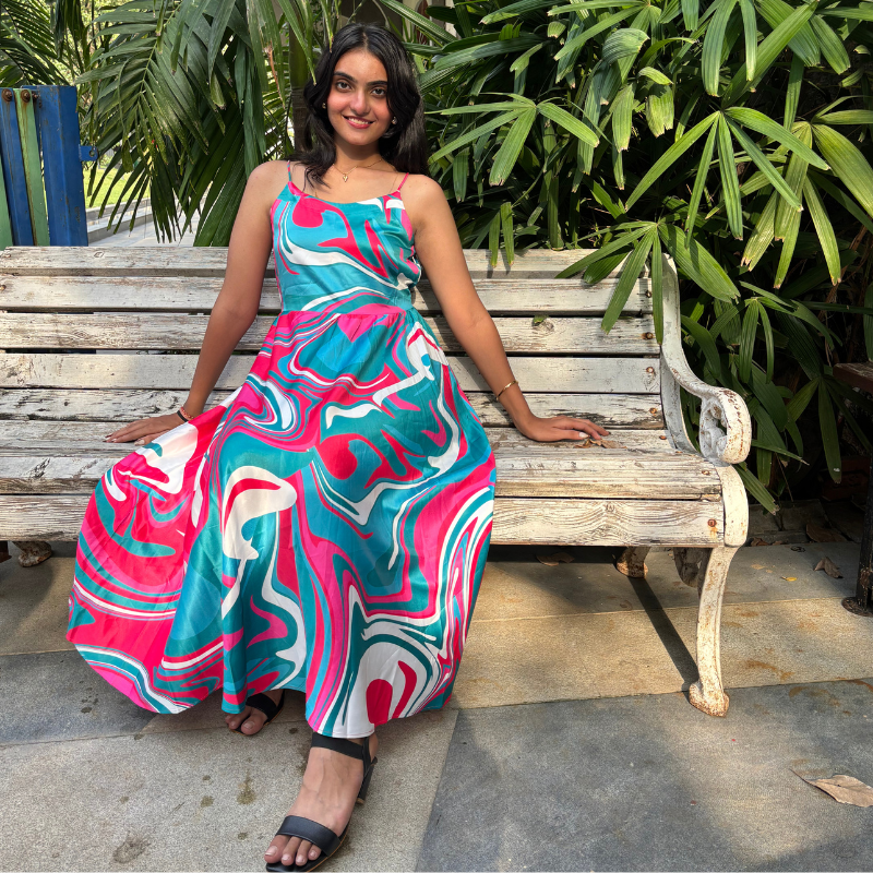 Multi Color Long Dress