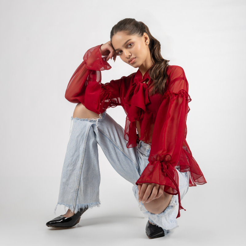 Georgette Ruffles Top