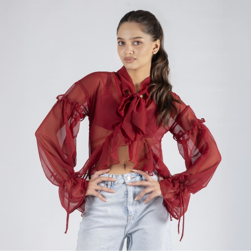 Georgette Ruffles Top